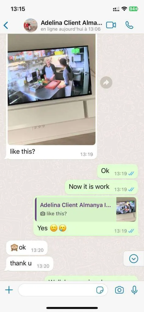 Tvnexu WhatsApp order confirmation screenshot 4